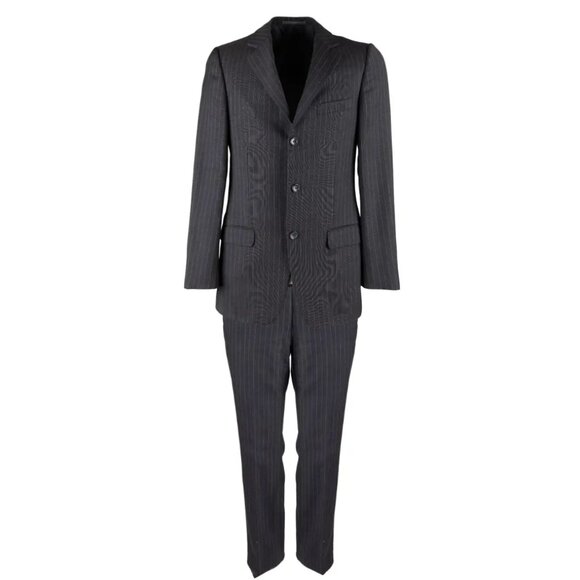 GUCCI gray pinstripe 2 piece suit set 54L EU or 44 L in USA - Picture 1 of 16